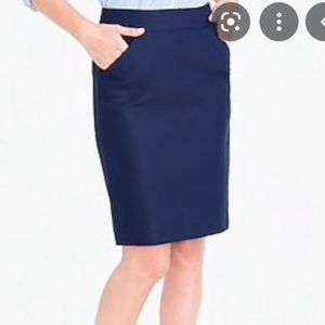 J. Crew navy pencil skirt